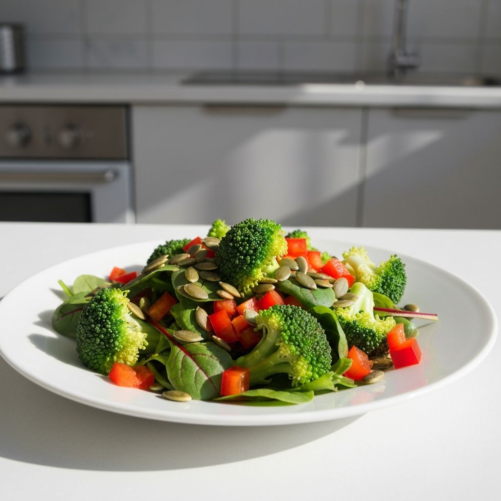Sałatka z brokułami i pestkami dyni